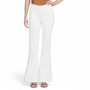 Good American Good Legs white high-waisted flare jeans Size 10